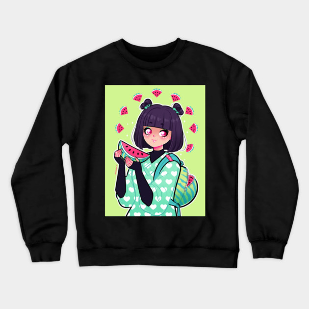 Watermelon Crewneck Sweatshirt by shourimajo
