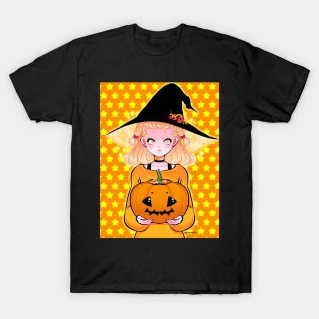 Pumpkin Witch T-Shirt by shourimajo