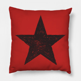 Black Star (Grunge) Pillow