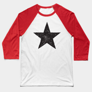 Black Star (Grunge) Baseball T-Shirt