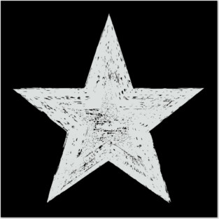 White Star (Grunge) Posters and Art