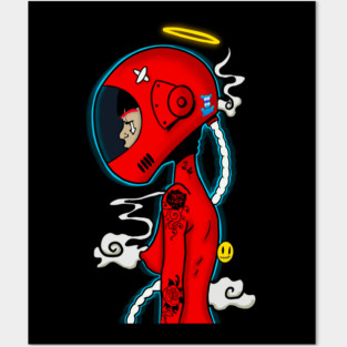 Space girl Posters and Art