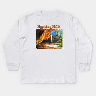 Hocking Hills State Park, Ohio Kids Long Sleeve T-Shirt