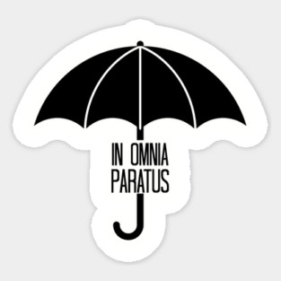In Omnia Paratus Umbrella Sticker