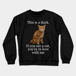 This is a duck Crewneck Sweatshirt