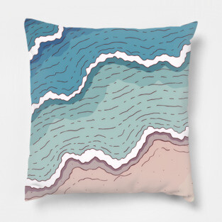 The beach and sea Pillow