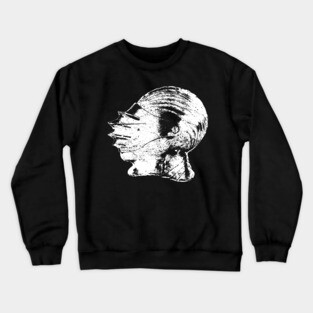 Distressed Medieval Helmet Crewneck Sweatshirt