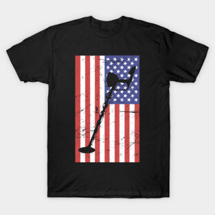 Metal Detector & United States Flag T-Shirt