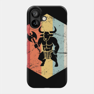Retro Vintage Greek Mythology Minotaur Icon Phone Case