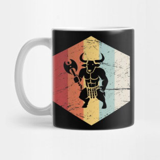 Retro Vintage Greek Mythology Minotaur Icon Mug