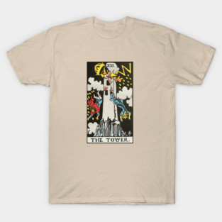The Tower tarot card T-Shirt