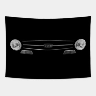 Triumph TR6 classic British sports car minimalist grille Tapestry
