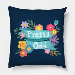 Pretty Odd Banner With Flowers Pillow