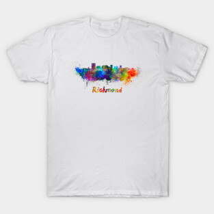 Richmond skyline in watercolor T-Shirt