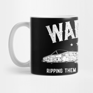 A-10 Thunderbolt Warthog US Aircraft Plane Airplane Funny Blueprint Vintage Mug