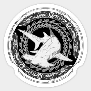 Hammerhead Shark Diving Bimini Sticker