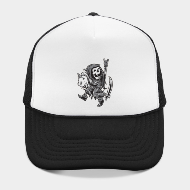 Reaper on a Toy Unicorn Funny Halloween T Shirts & Gifts by creative