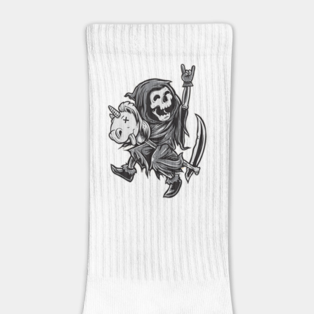 Reaper on a Toy Unicorn Funny Halloween T Shirts & Gifts by creative