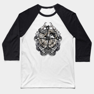Steampunk Compass Baseball T-Shirt