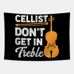 Funny Cello Player Violoncello Cellist Gift Tapestry