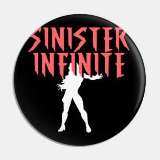 SINISTER INFINITE Female (White Silhouette) Pin