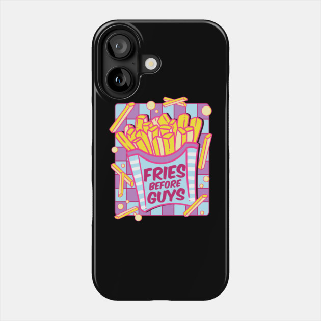 Fries Before Guys Pastel Savage Aesthetic Foodie Phone Case by creative