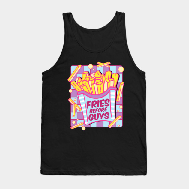 Fries Before Guys Pastel Savage Aesthetic Foodie Tank Top by creative