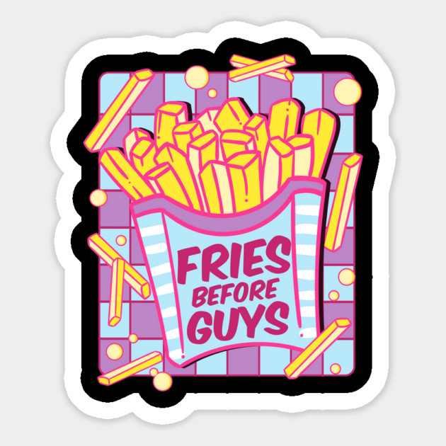 Fries Before Guys Pastel Savage Aesthetic Foodie Magnet by creative