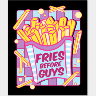 Fries Before Guys Pastel Savage Aesthetic Foodie Posters and Art