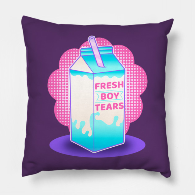 Fresh Boy Tears Pastel Savage Aesthetic Pillow by creative