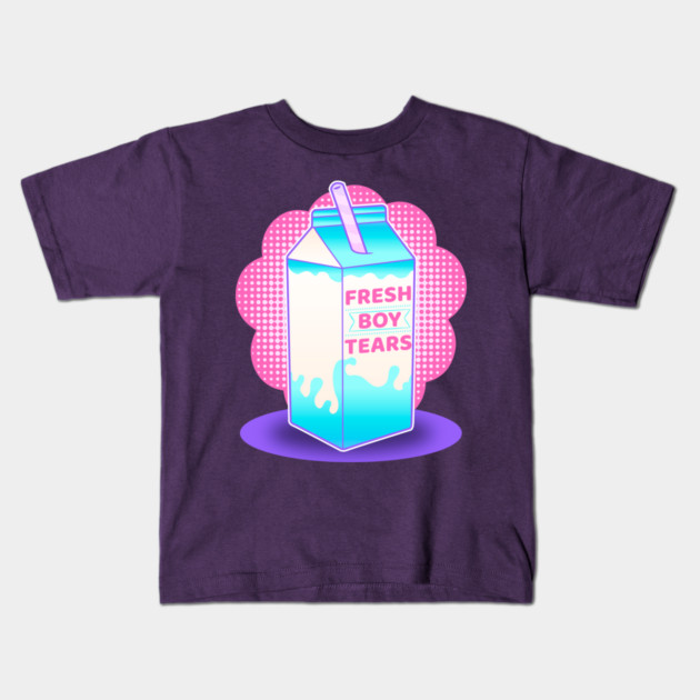 Fresh Boy Tears Pastel Savage Aesthetic Kids T-Shirt by creative