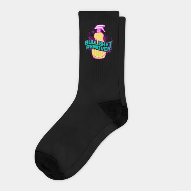 Bull Sh*t Remover Pastel Savage Funny Sarcastic Meme Socks by creative