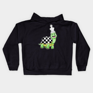Turtle Chess board Chess piece King Kids Hoodie