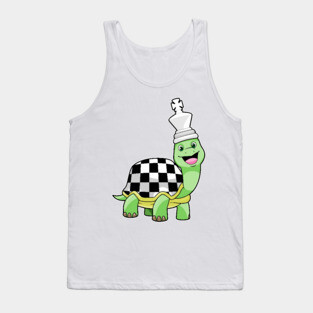 Turtle Chess board Chess piece King Tank Top