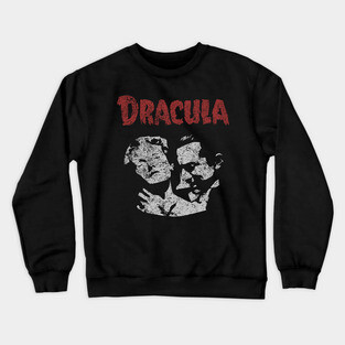 Bela Lugosi thirsty for blood in the film Dracula of 1931 Crewneck Sweatshirt