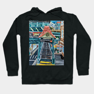 Forest Parkway Train Station Staircase of Woodhaven Hoodie