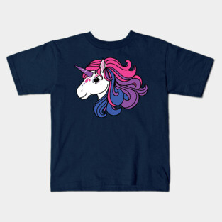 Rainbow Unicorn, Bisexual Pride Kids T-Shirt
