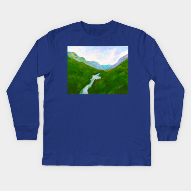 Chimney Rock Kids Long Sleeve T-Shirt by DonWillisJrArt