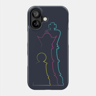 Colorful chess pieces Phone Case