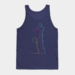 Colorful chess pieces Tank Top
