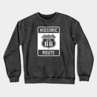 Historic Oklahoma Route 66 Crewneck Sweatshirt