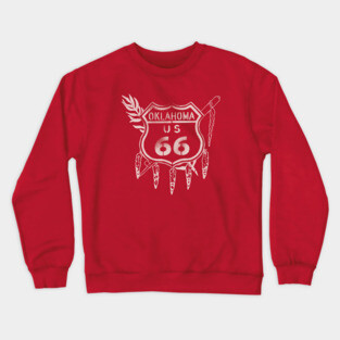 Oklahoma Route 66 Stencil Crewneck Sweatshirt