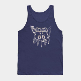 Oklahoma Route 66 Stencil Tank Top