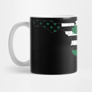 St Patricks Vintage Florida Irish USA Flag Lucky T-Shirt Mug