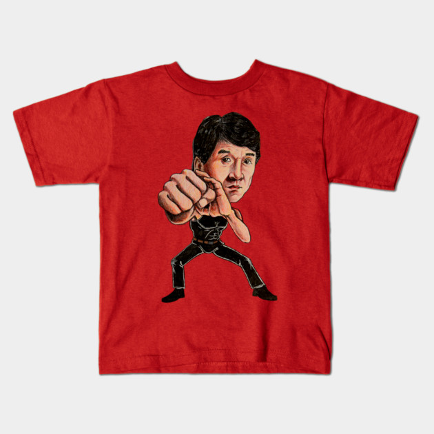 Jackie Caricature Jackie Chan Kids T-Shirt TeePublic