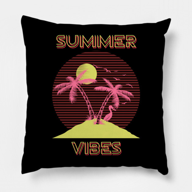 Dig Them Summer Vibes Pillow by MCALTees