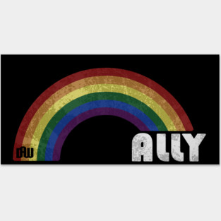 Grunge LGBT+ Pride - Ally Posters and Art