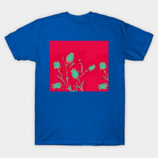 Tulips on Red T-Shirt