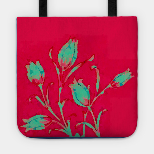 Tulips on Red Tote by DonWillisJrArt