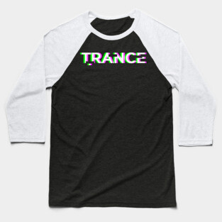 Retro Glitch Trance Music | EDM Rave Baseball T-Shirt
